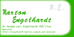 marton engelhardt business card